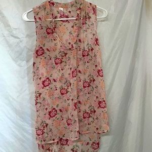 No Boundaries Women’s Floral Tank Size Large